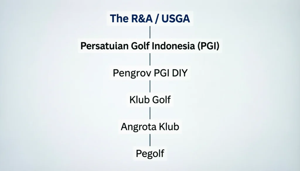 struktur organisasi golf dunia